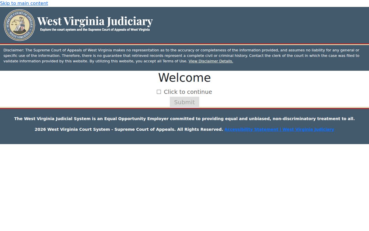 West Virginia Magistrate criminal case record search