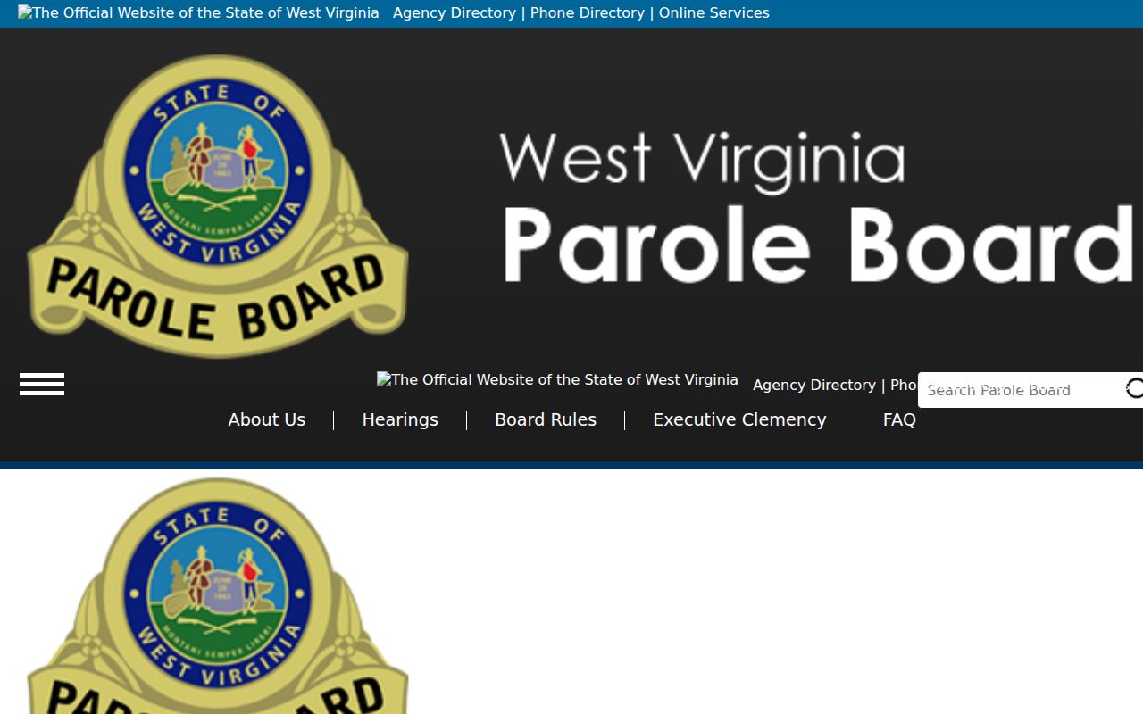 West Virginia criminal history parole board resources